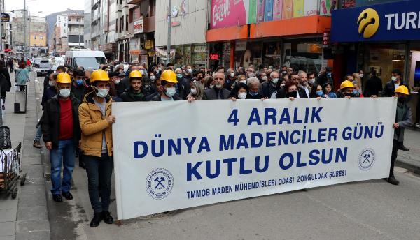Maden işçilerinden 'Dünya Madenciler Günü'nde yürüyüş