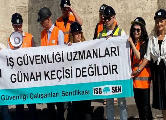 İş güvenliği uzmanları Ankara'da eylem yaptı: İş kazalarının sebebi daha çok kazanmak isteyen hırslı işverenlerdir