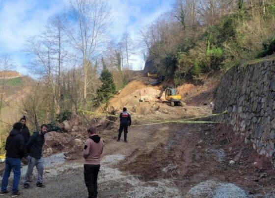 Trabzon'da içme suyu isale hattı çalışması sırasında yaşanan göçükte 3 işçi hayatını kaybetti