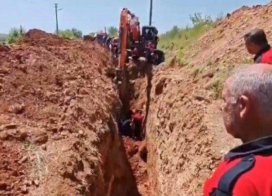 Kanalizasyon çalışması sırasında göçük altında kalan 30 yaşındaki işçi yaşamını kaybetti