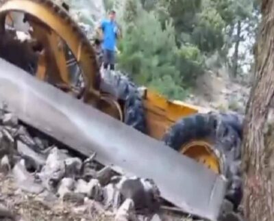 İş makinesiyle uçurumdan yuvarlanan 47 yaşındaki işçi hayatını kaybetti