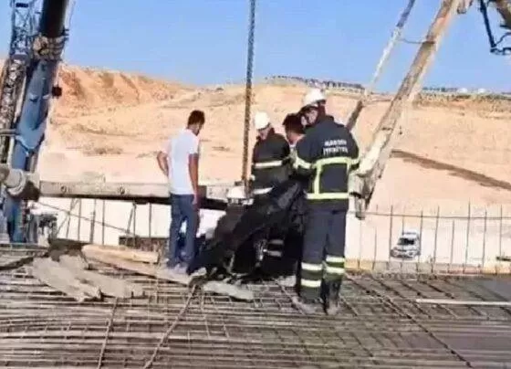 Düzce'de üzerine beton pompası devrilen işçi hayatını kaybetti