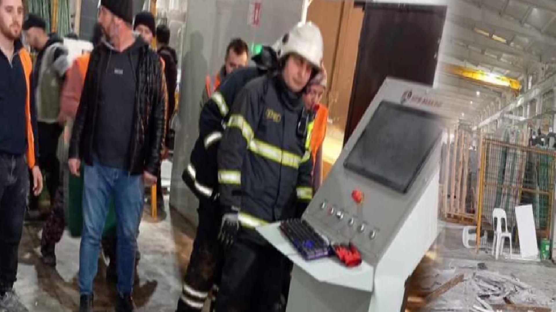 Burdur’da işçilerin üzerine mermer blok düştü