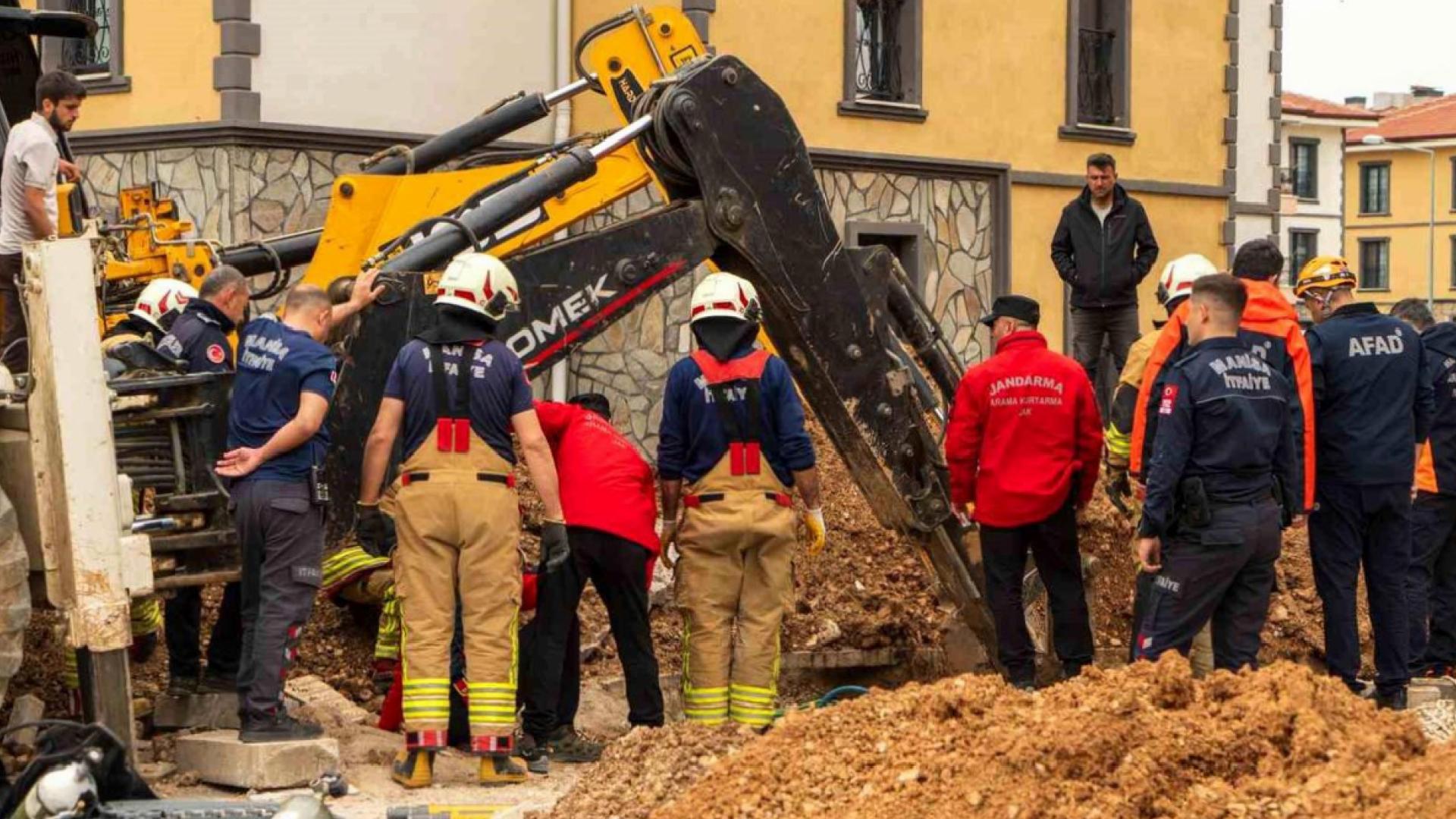 Manisa'da göçük altında kalan 55 yaşındaki işçi hayatını kaybetti